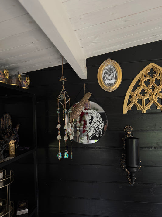 Hand Engraved 'Traditional Tiger' Mirror